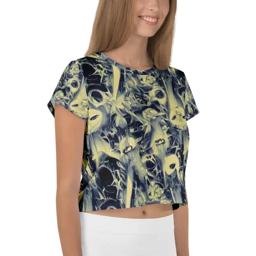 Lunar Distortion on a Crop Tee