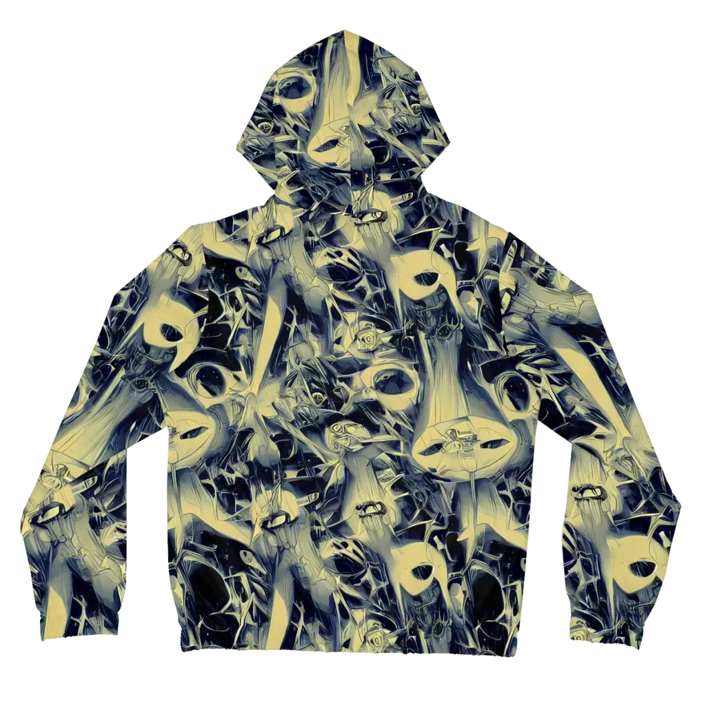 Lunar Distortion on Women's Full-Zip Hoodie — Back