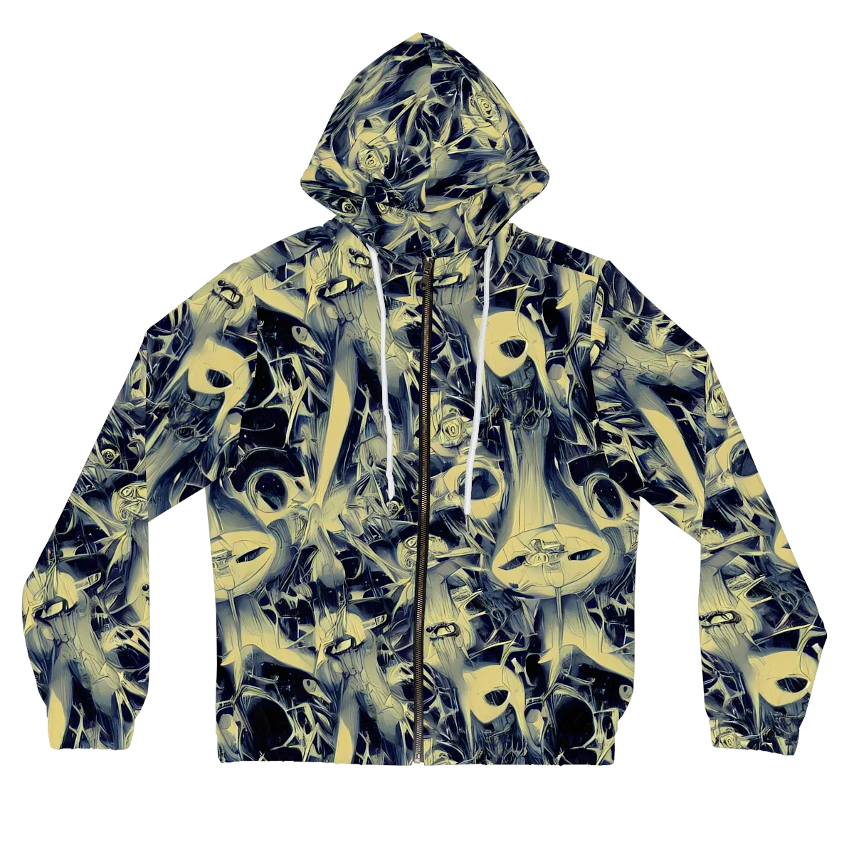 Lunar Distortion on Women's Full-Zip Hoodie — Front