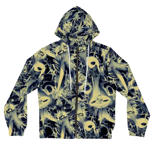 Lunar Distortion on a Women's Full-Zip Hoodie