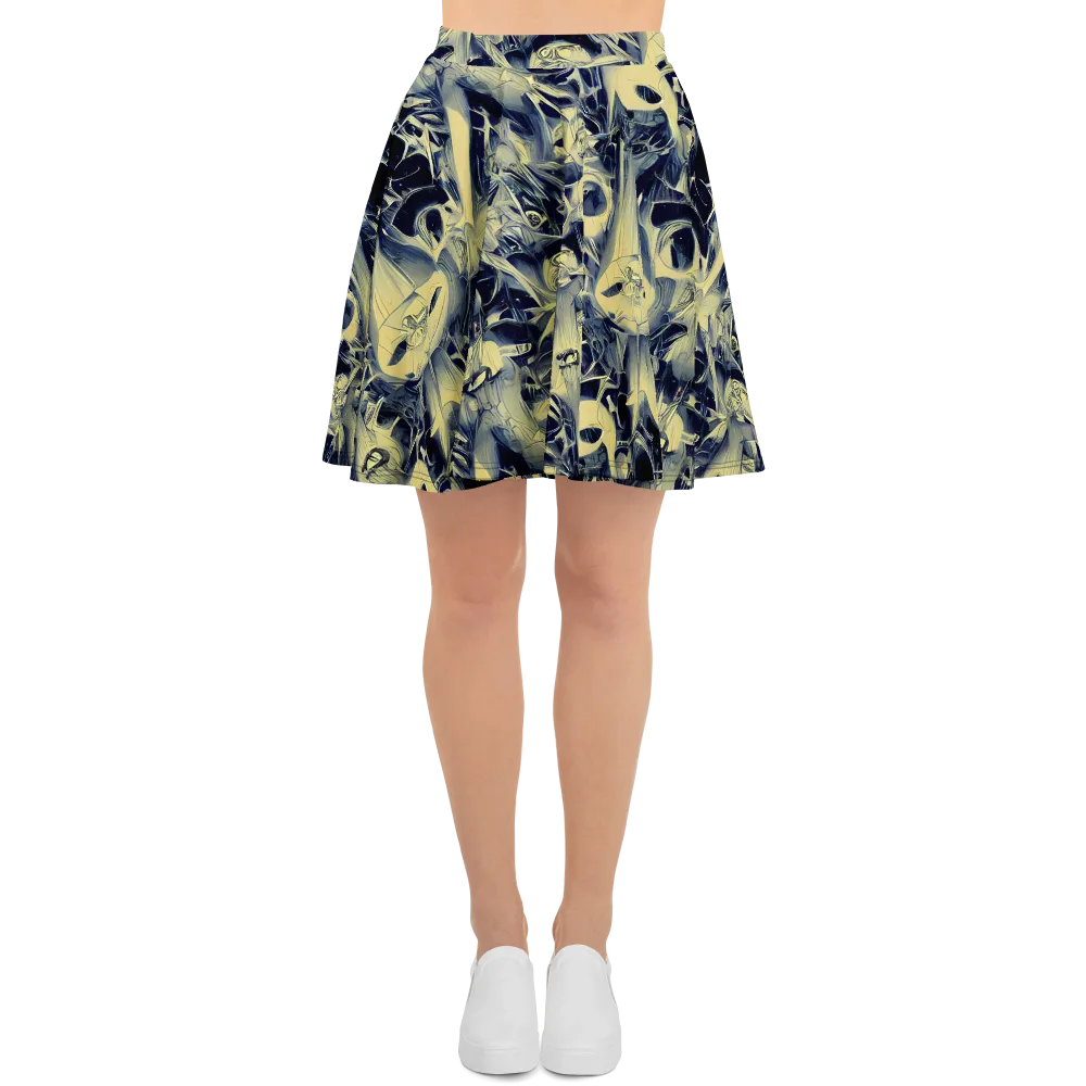 Lunar Distortion on Skater Skirt — Front