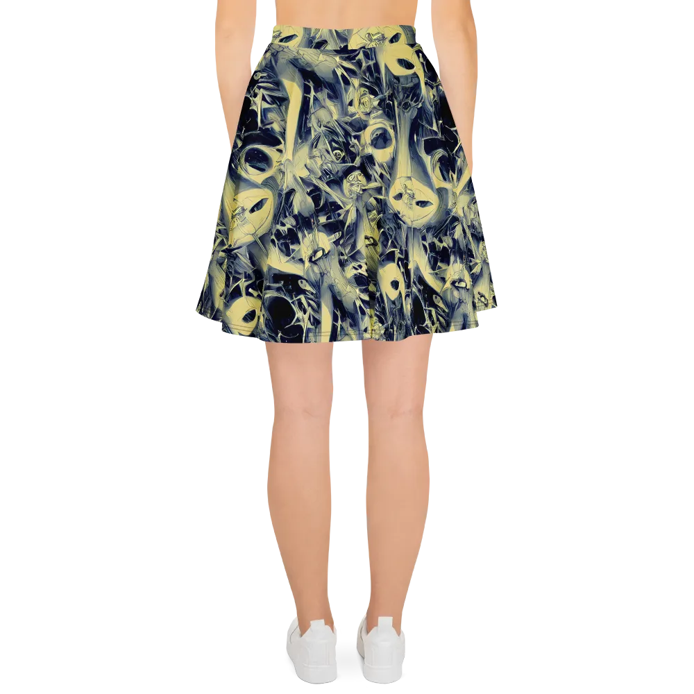 Lunar Distortion on Skater Skirt — Back