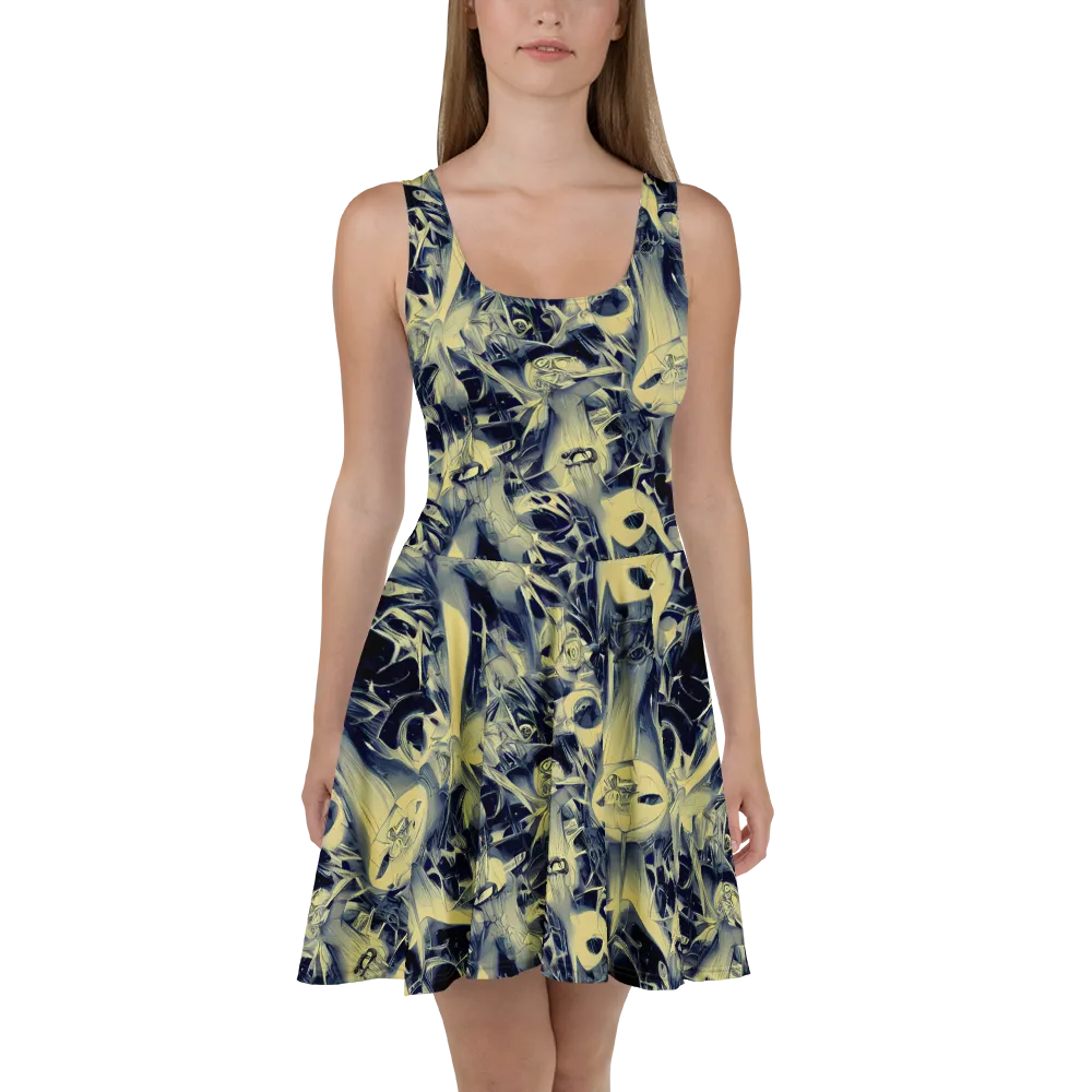 Lunar Distortion on Skater Dress — Front