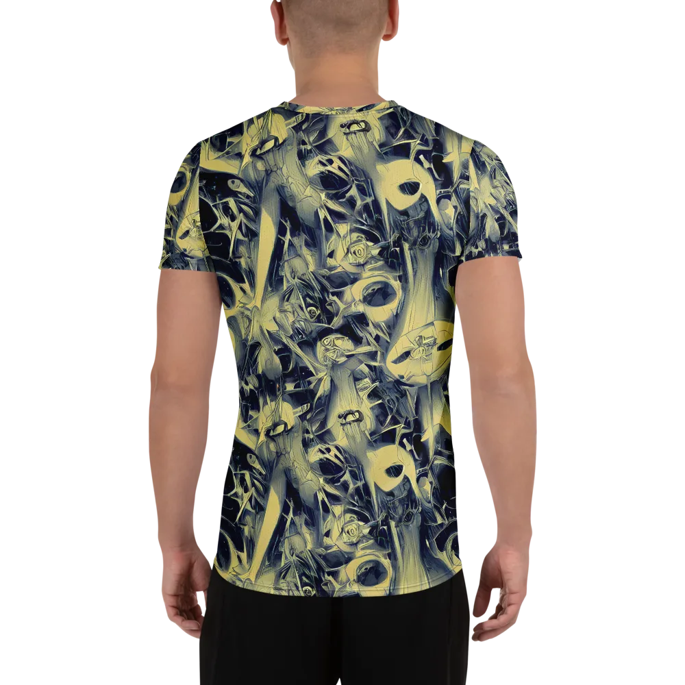 Lunar Distortion on Men's Athletic T-Shirt — Back