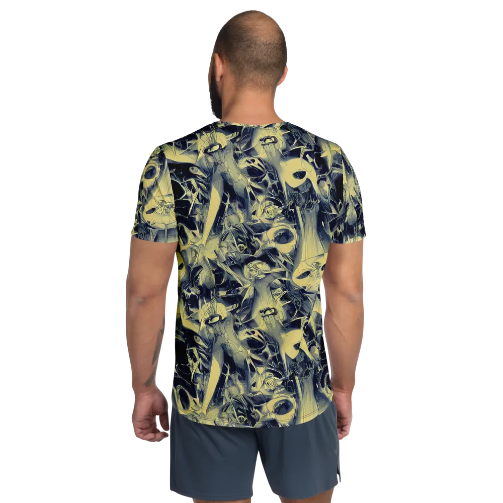 Lunar Distortion on Men's Athletic T-Shirt — Back
