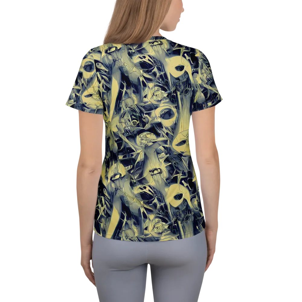 Lunar Distortion on Women's Athletic T-Shirt — Back