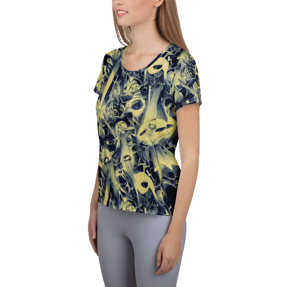 Lunar Distortion on Women's Athletic T-Shirt — Left