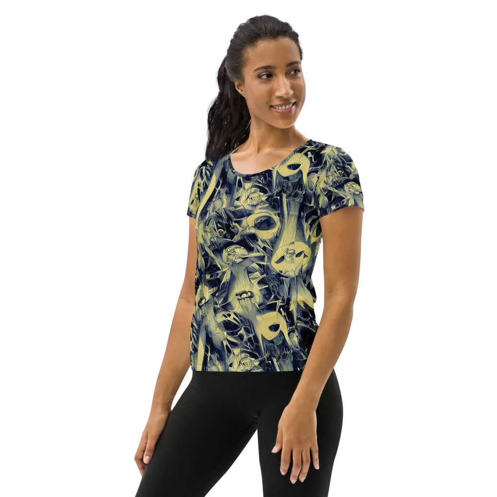 Lunar Distortion on Women's Athletic T-Shirt — Left
