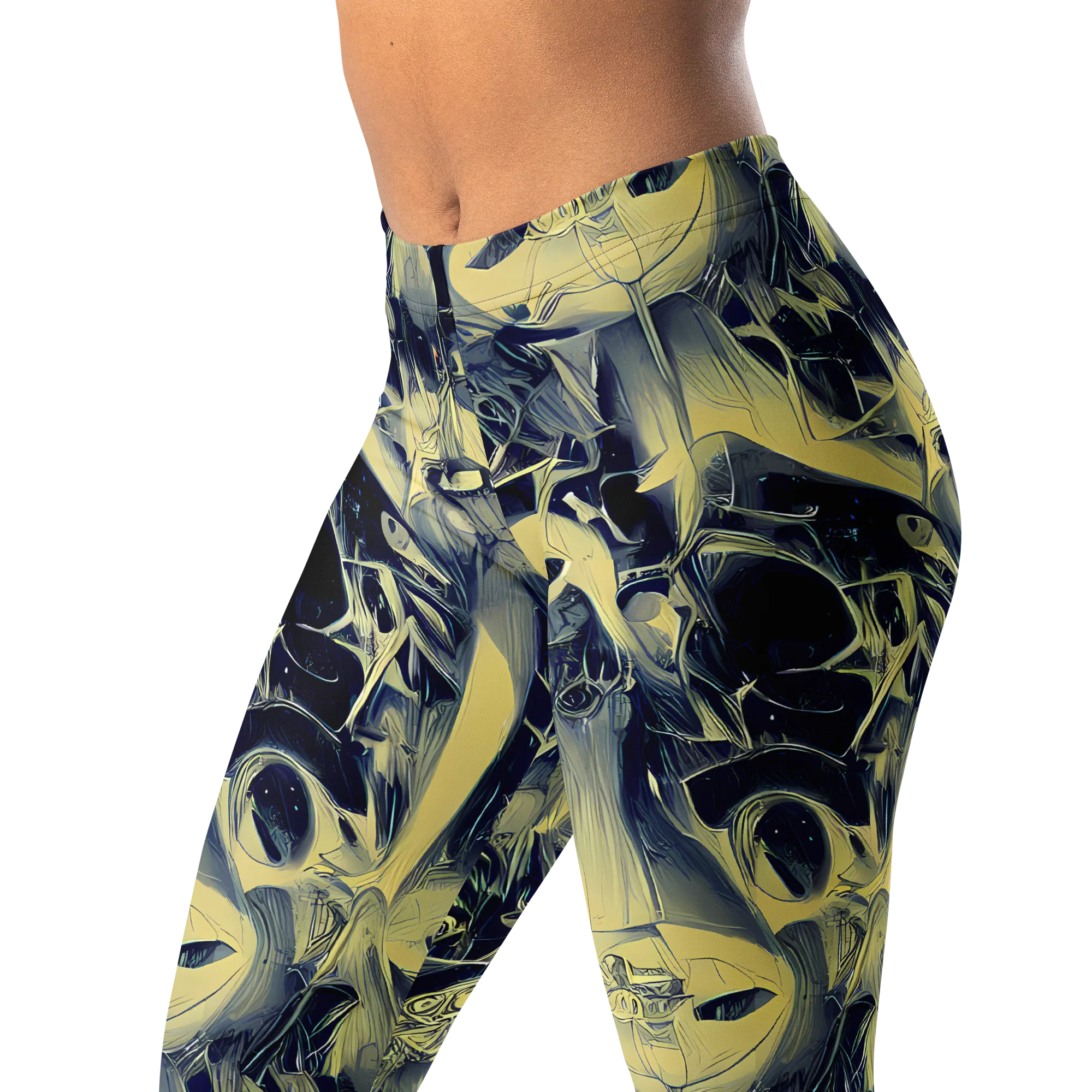 Lunar Distortion on Leggings — Left Front