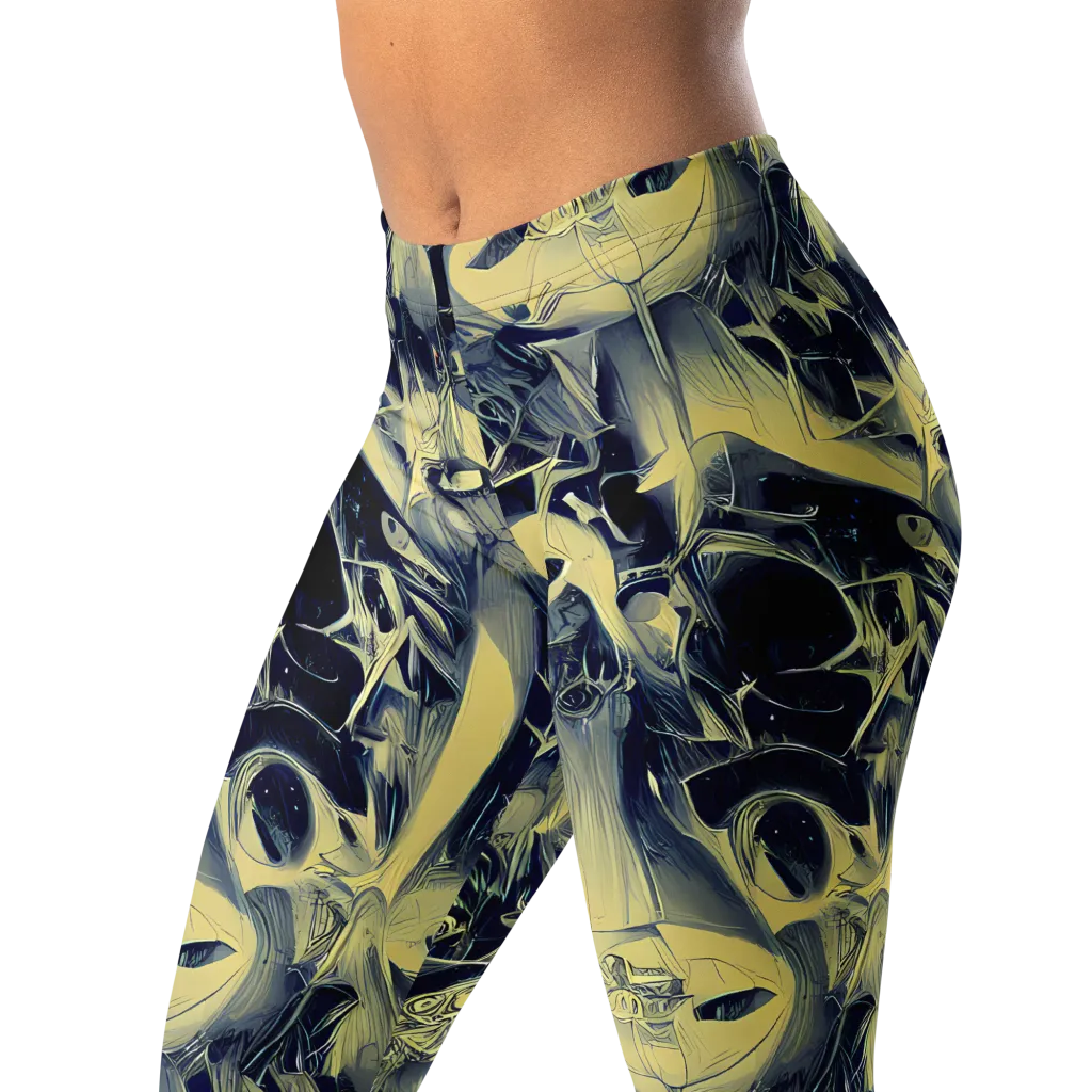 Lunar Distortion on Leggings — Left Front