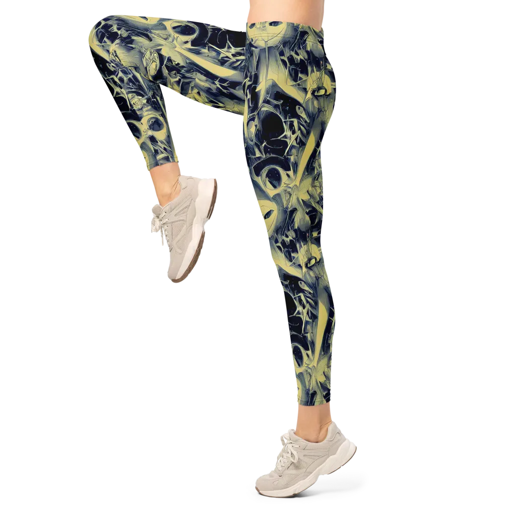 Lunar Distortion on Leggings — Left