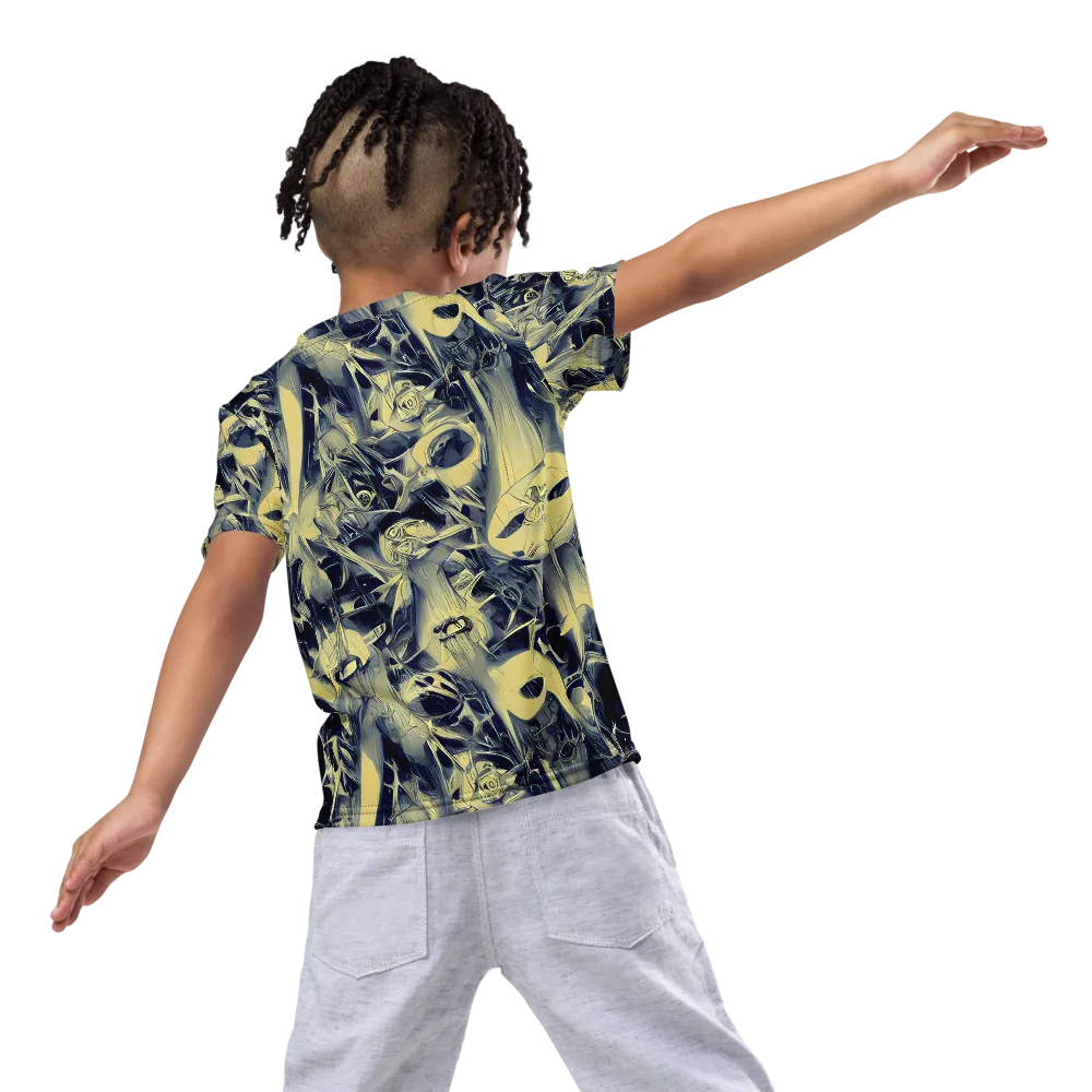 Lunar Distortion on Kids Crew Neck T-Shirt — Back