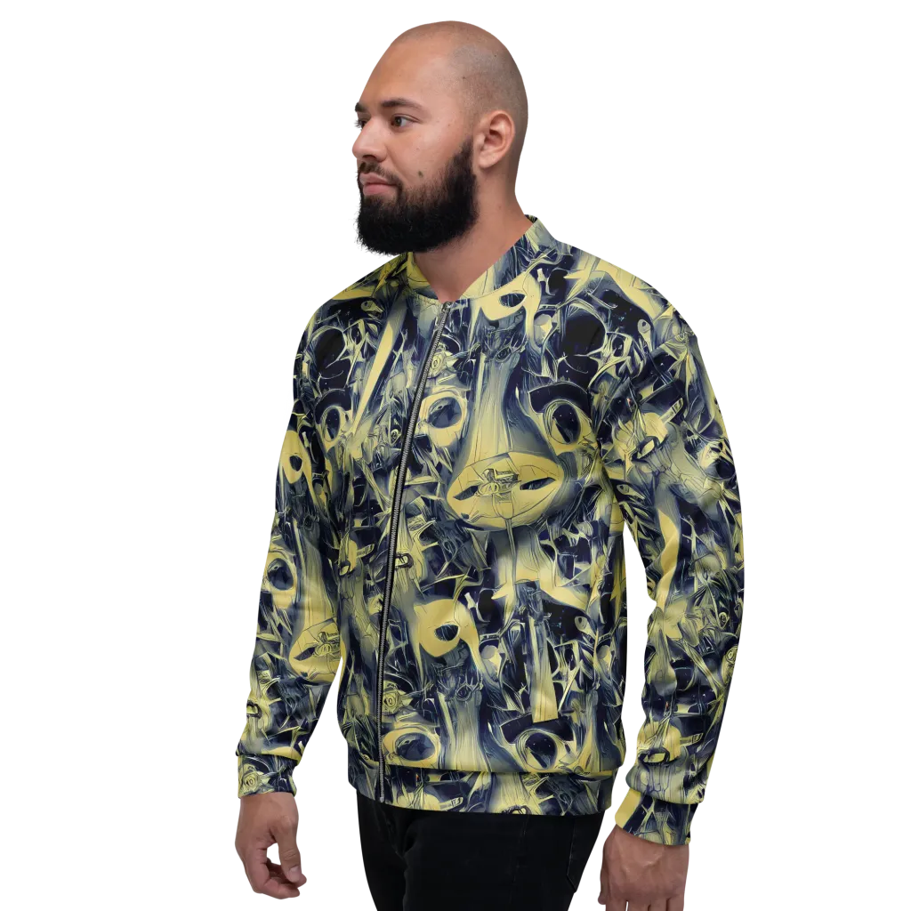 Lunar Distortion on Bomber Jacket — Left