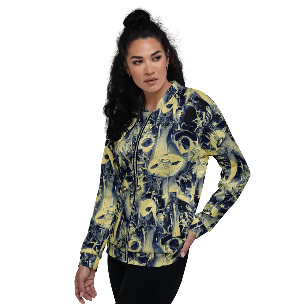 Lunar Distortion on Bomber Jacket — Left
