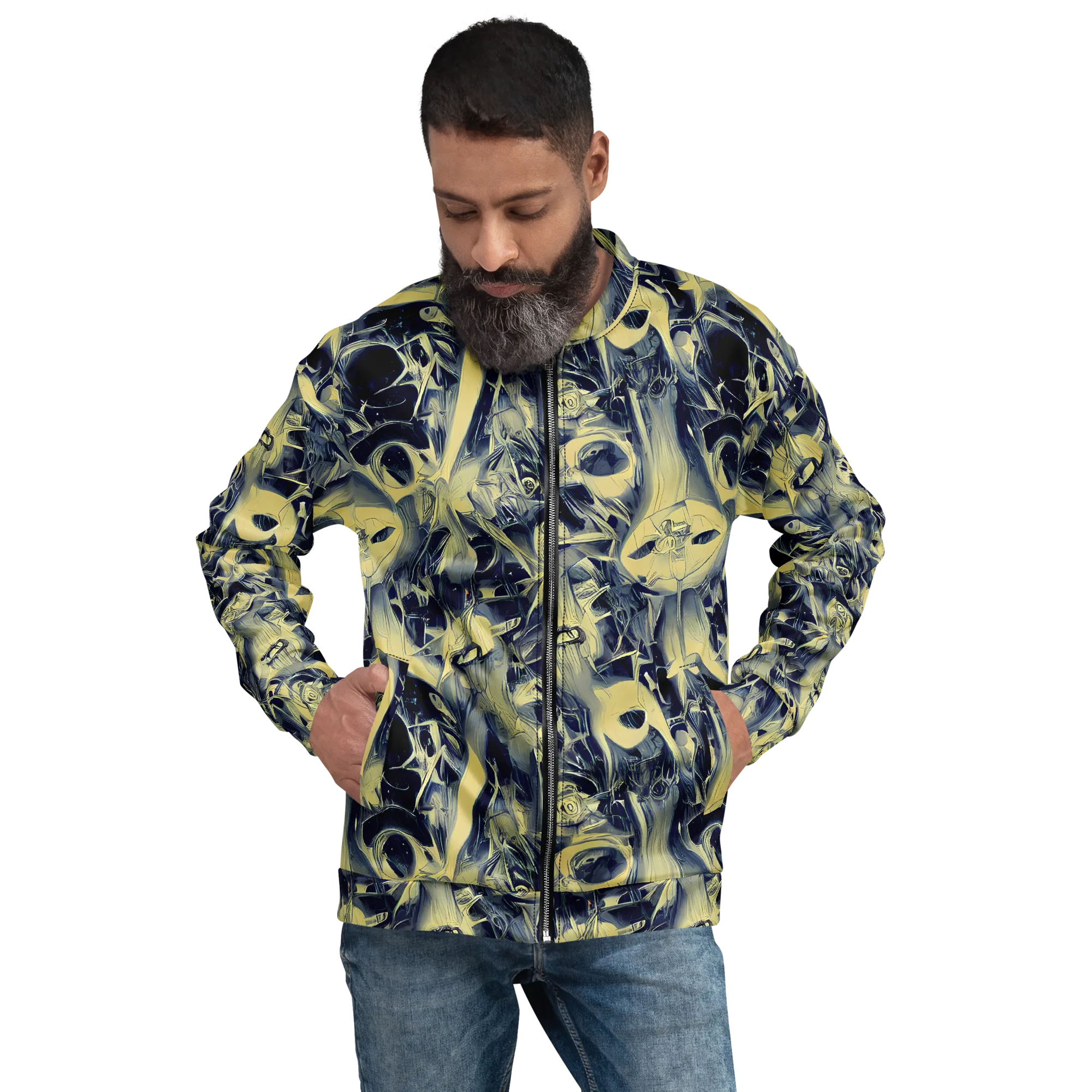 Lunar Distortion on Bomber Jacket — Front