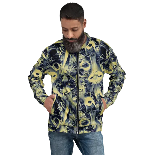 Lunar Distortion on a Bomber Jacket