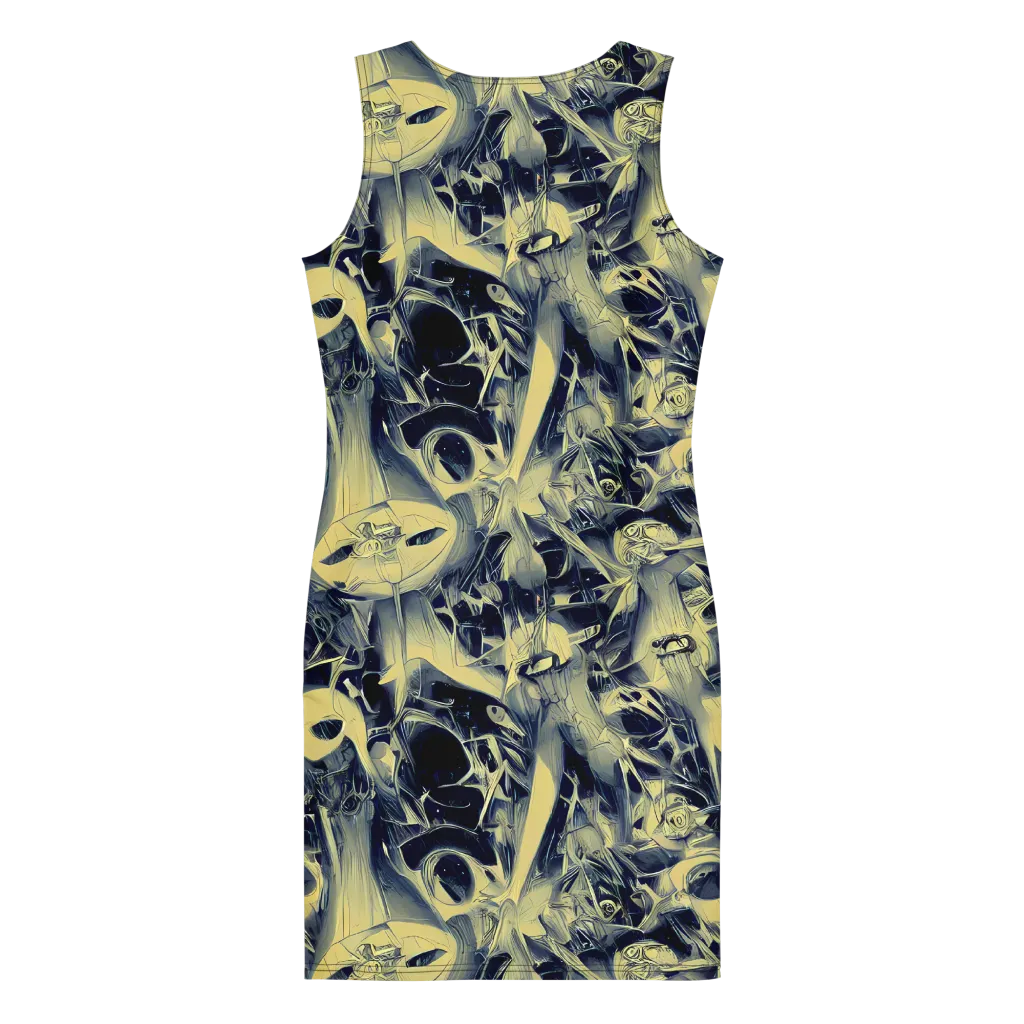 Lunar Distortion on Bodycon Dress — Back