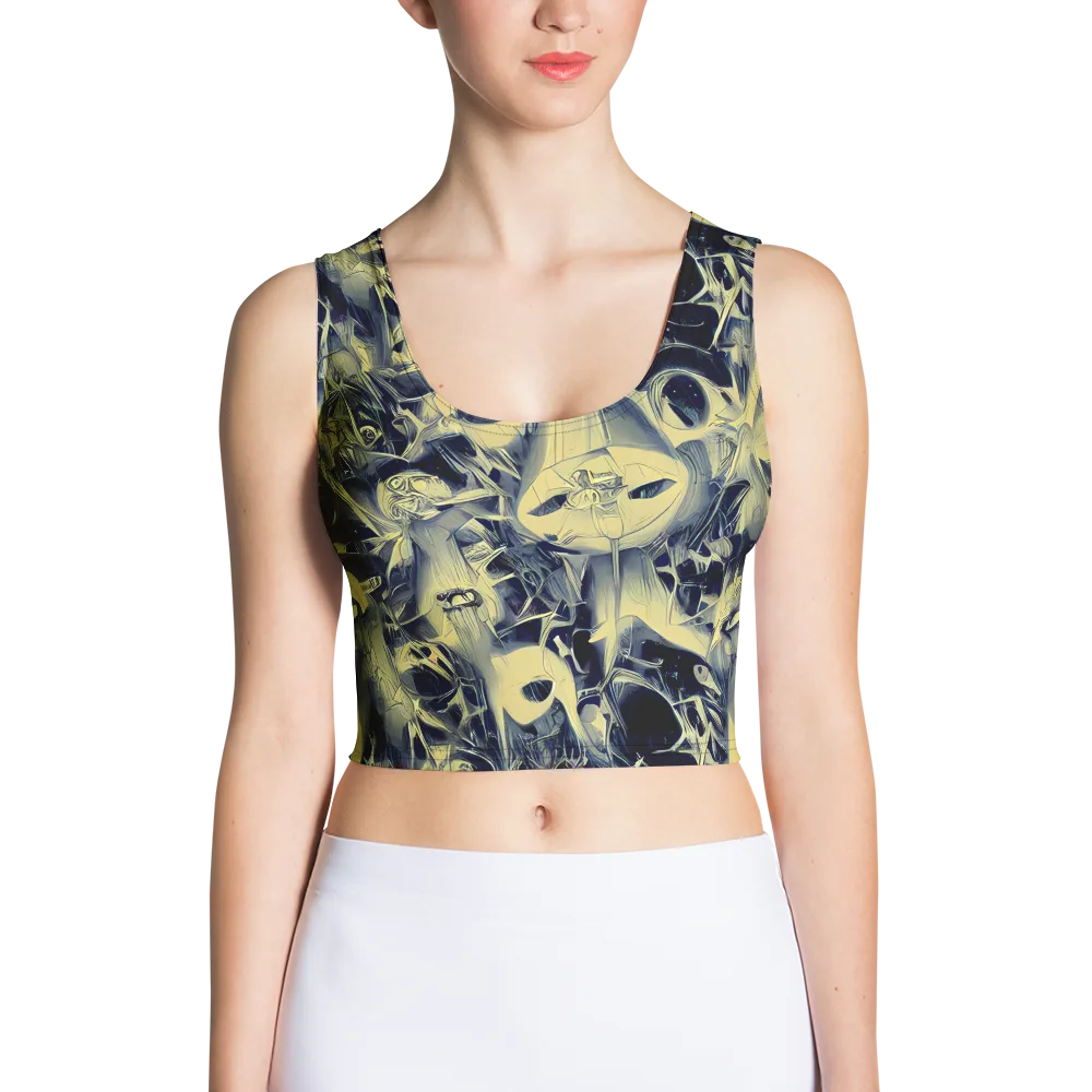 Lunar Distortion on Crop Top — Front
