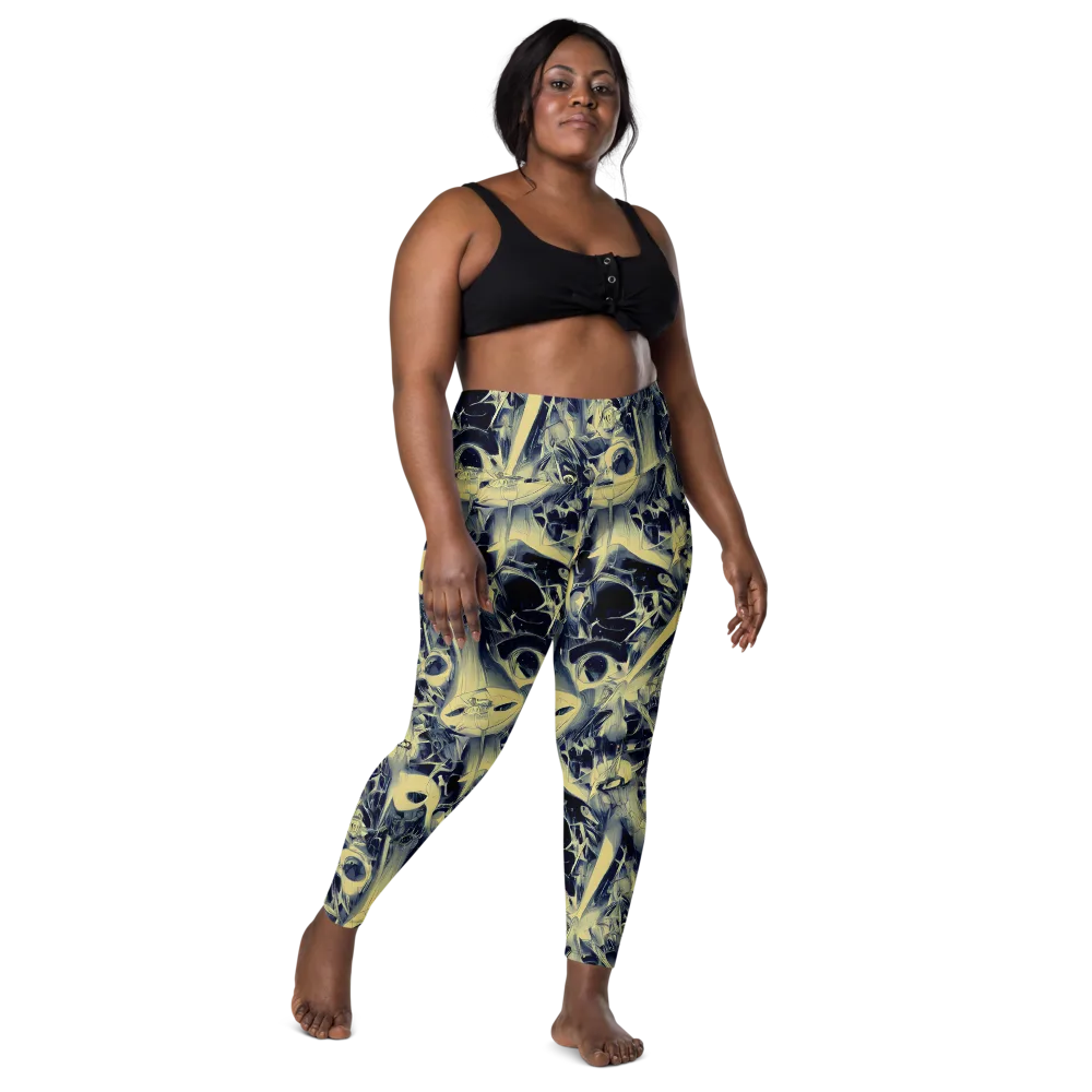 Lunar Distortion on Leggings with Pockets — Front