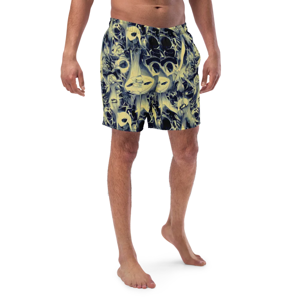 Lunar Distortion on Swim Trunks — Front