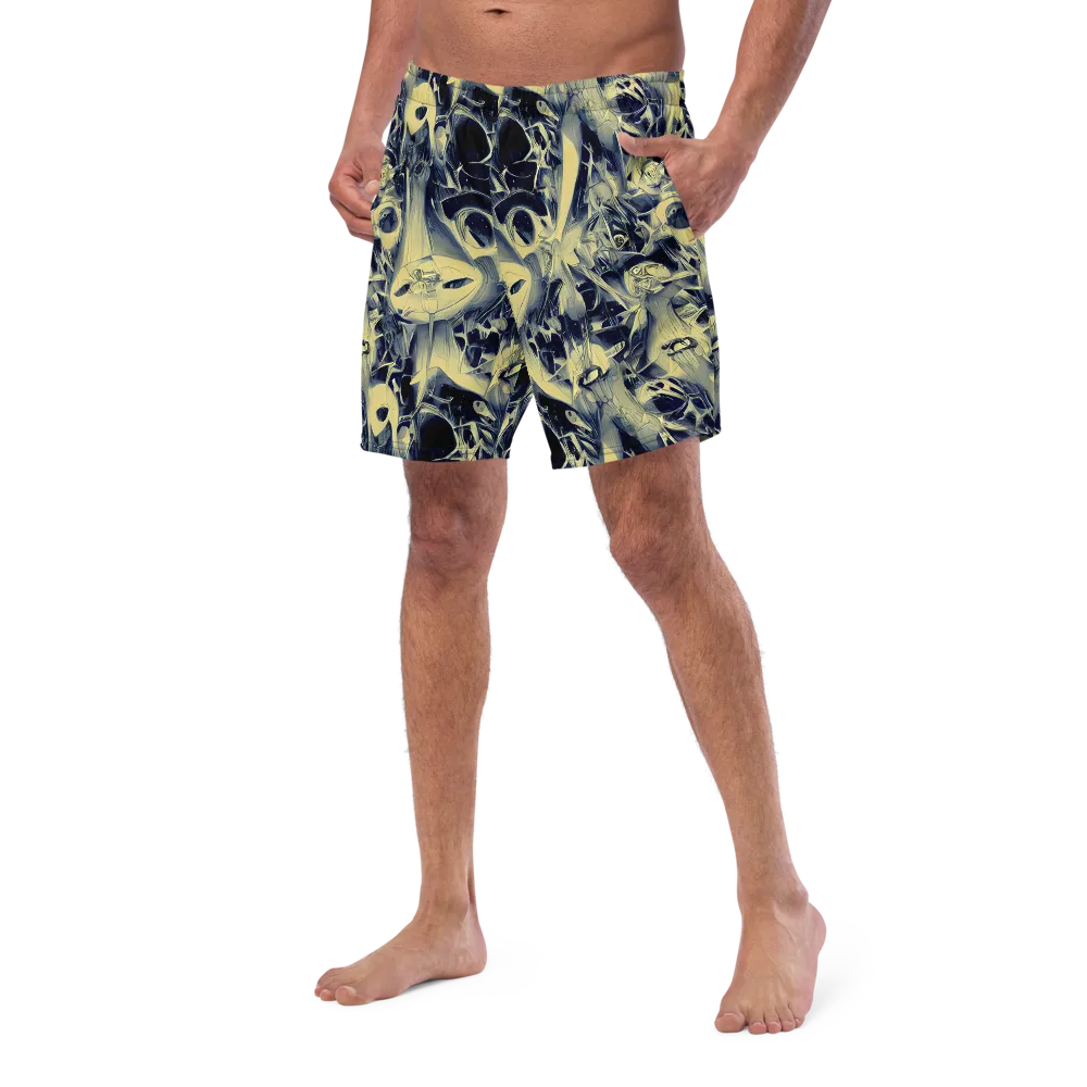 Lunar Distortion on Swim Trunks — Left Front