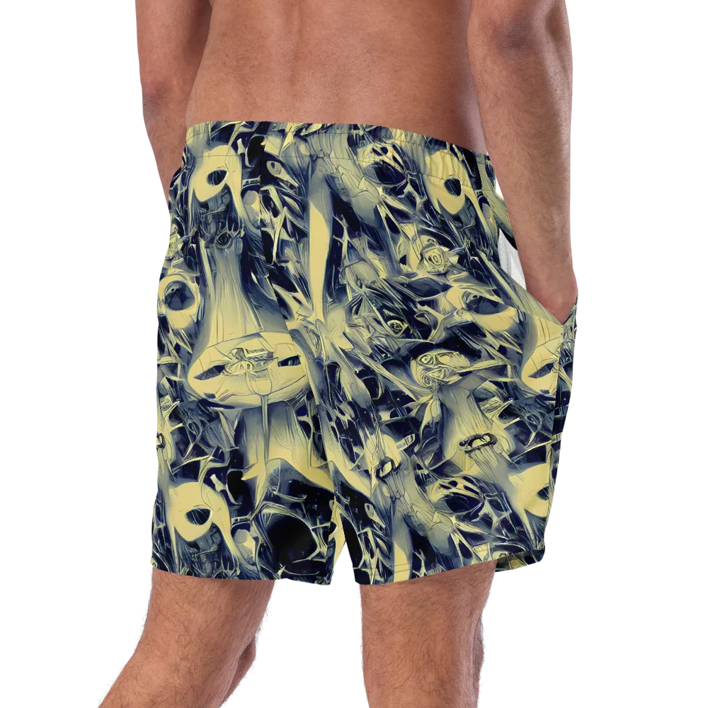 Lunar Distortion on Swim Trunks — Right Back