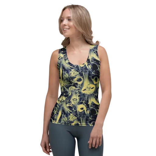 Lunar Distortion on a Women's Tank Top