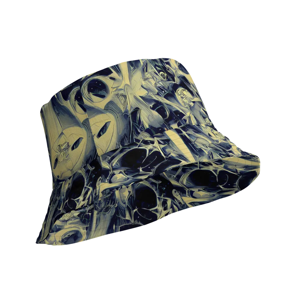 Lunar Distortion on Reversible Bucket Hat — Product details Outside