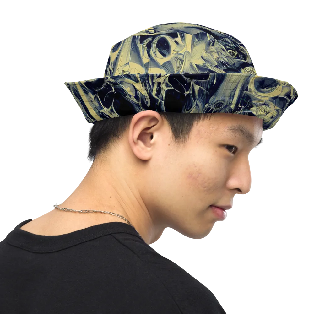 Lunar Distortion on Reversible Bucket Hat — Right Outside