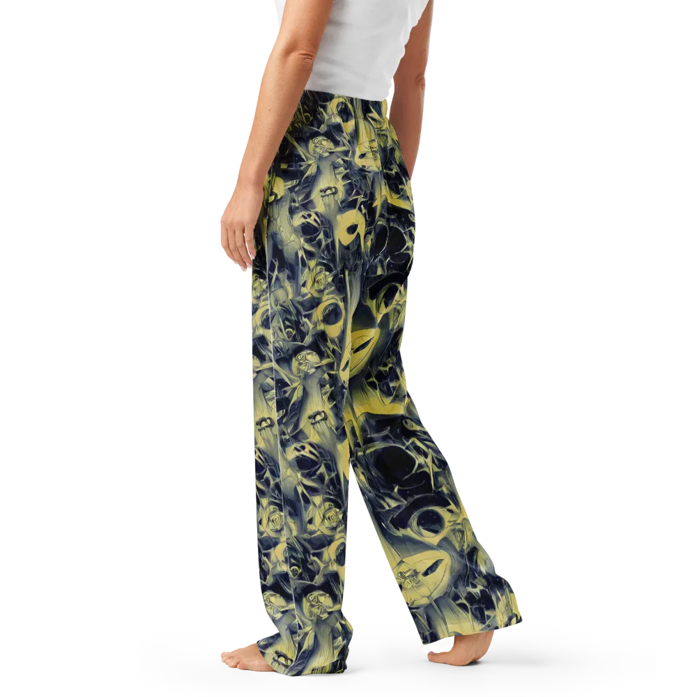 Lunar Distortion on Women's Pajama Pants — Left