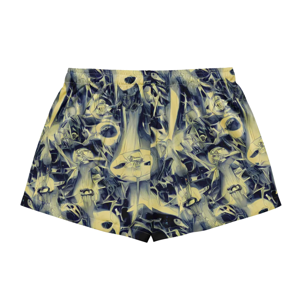 Lunar Distortion on Women's Pajama Shorts — Back