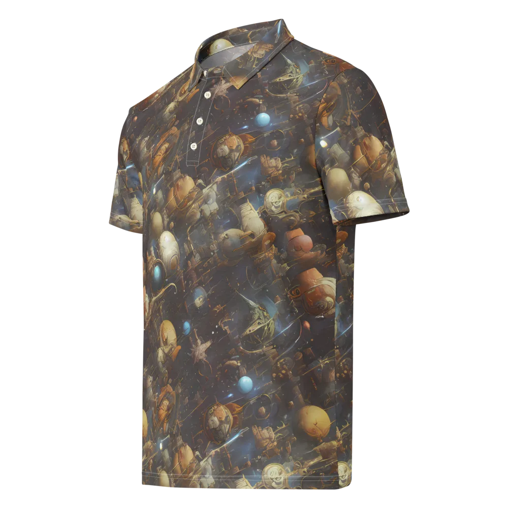 Nebula Foundry on Men's Slim Fit Polo Shirt — Left Front