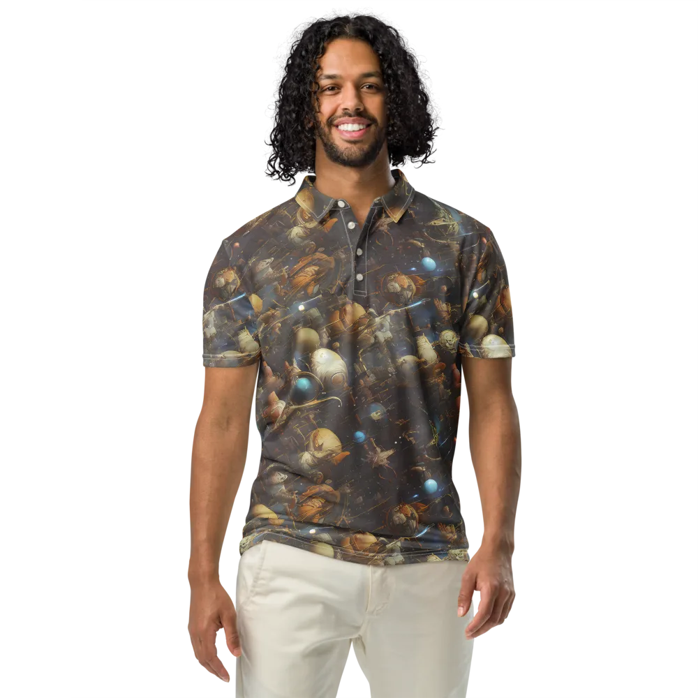 Nebula Foundry on Men's Slim Fit Polo Shirt — Front