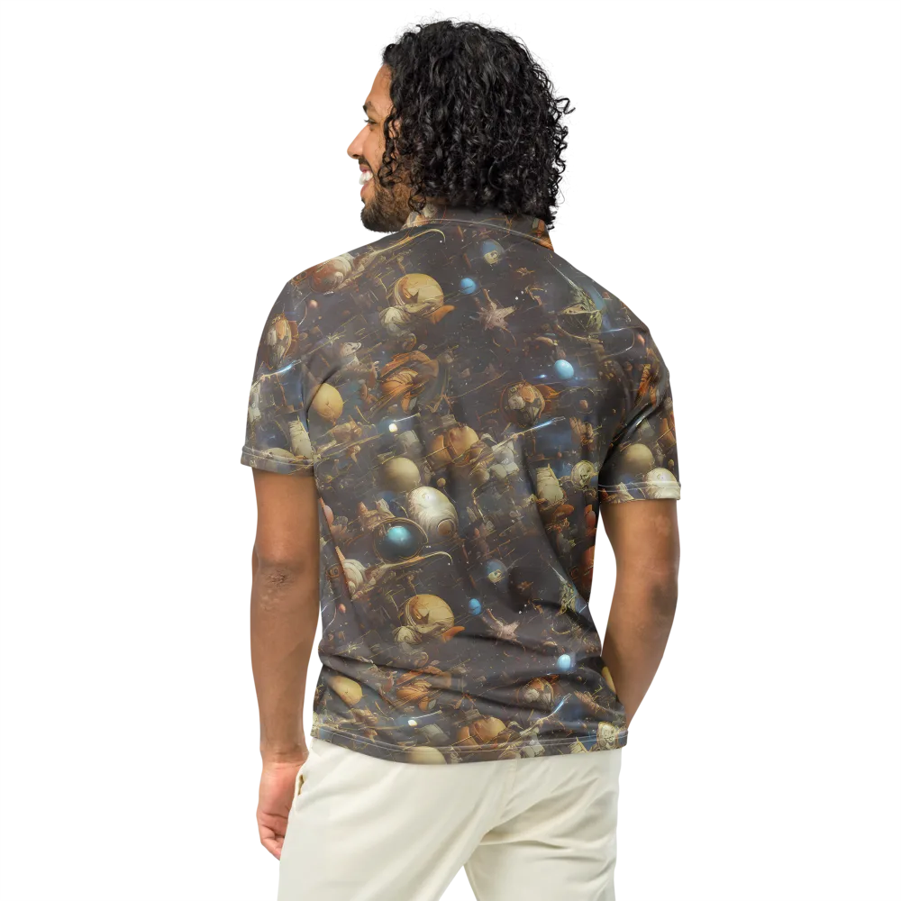 Nebula Foundry on Men's Slim Fit Polo Shirt — Back