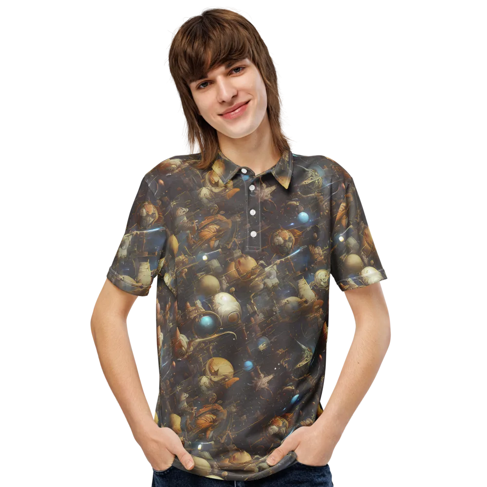 Nebula Foundry on Men's Slim Fit Polo Shirt — Front