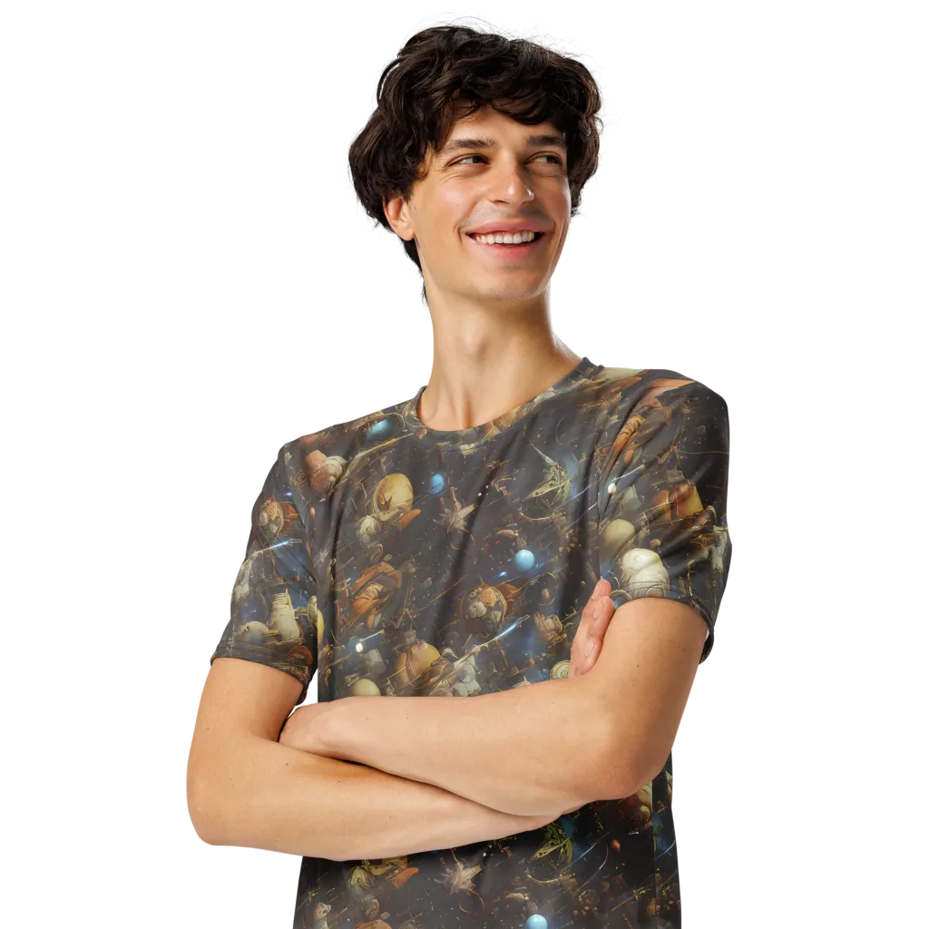 Nebula Foundry on Men's Crew Neck T-Shirt — Left Front