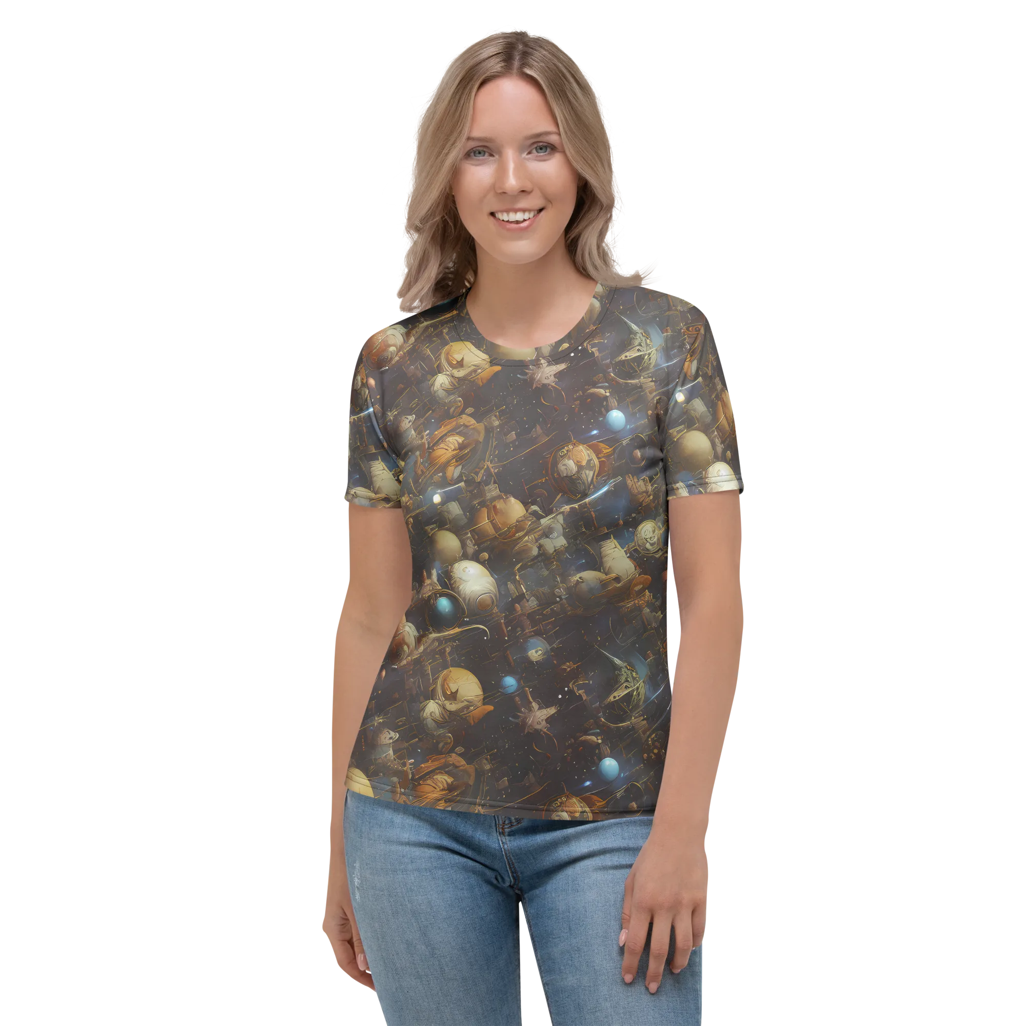 Nebula Foundry on Women's Crew Neck T-Shirt — Front