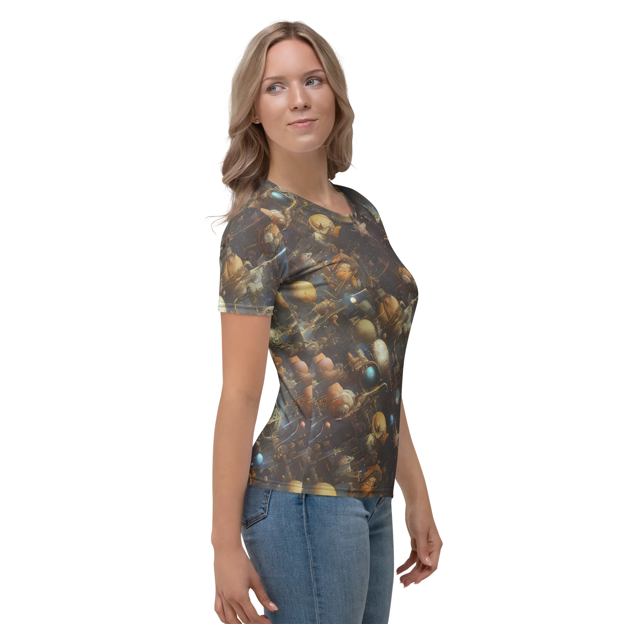 Nebula Foundry on Women's Crew Neck T-Shirt — Right
