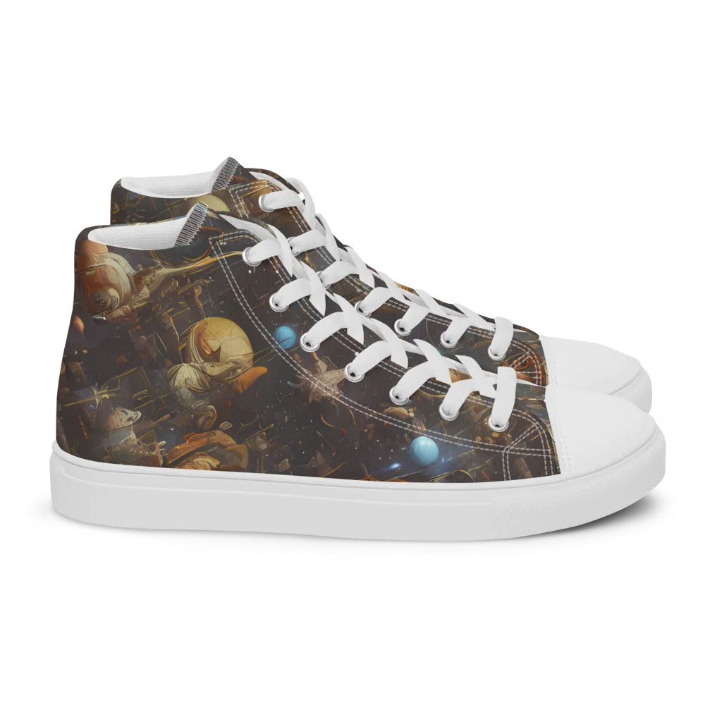 Nebula Foundry on Women's High Top Canvas Shoes — Right