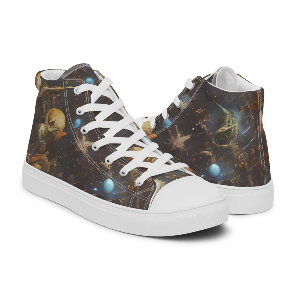 Nebula Foundry on Women's High Top Canvas Shoes — Right