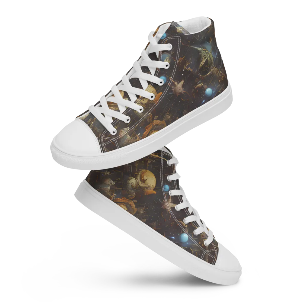 Nebula Foundry on Women's High Top Canvas Shoes — Front