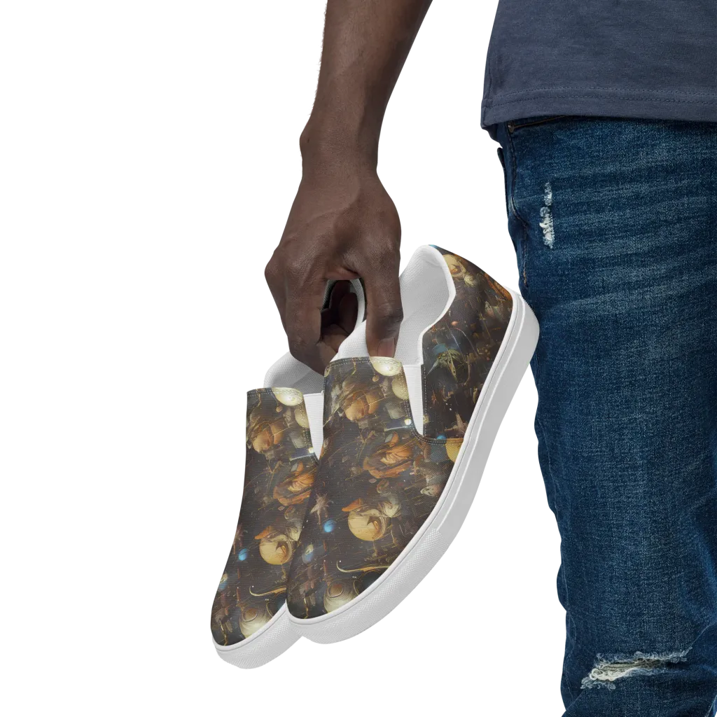 Nebula Foundry on Men's Slip-On Canvas Shoes — Left Front