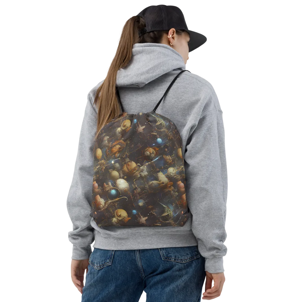 Nebula Foundry on Drawstring Bag — Front