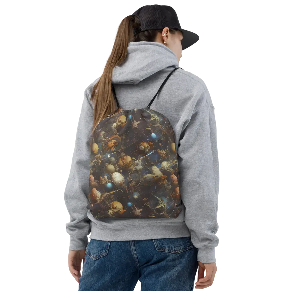 Nebula Foundry on Drawstring Bag — Front