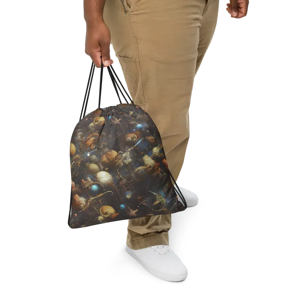 Nebula Foundry on Drawstring Bag — Front