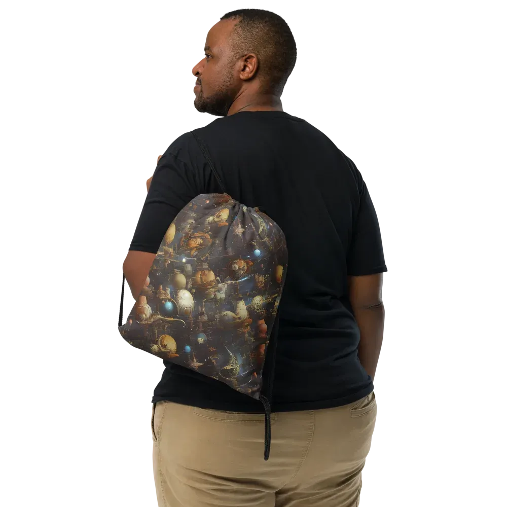 Nebula Foundry on Drawstring Bag — Front