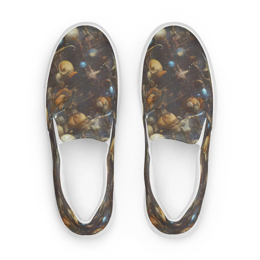 Nebula Foundry on Women's Slip-On Canvas Shoes — Front