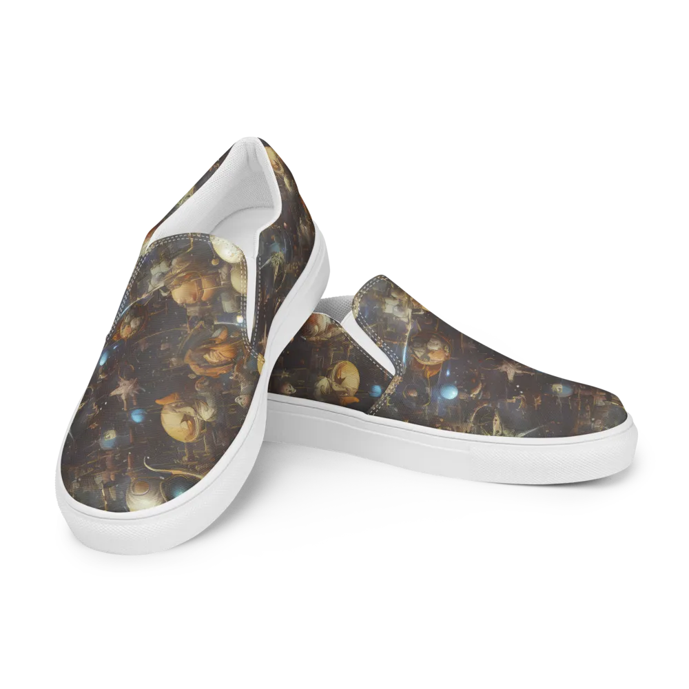 Nebula Foundry on Women's Slip-On Canvas Shoes — Left Front