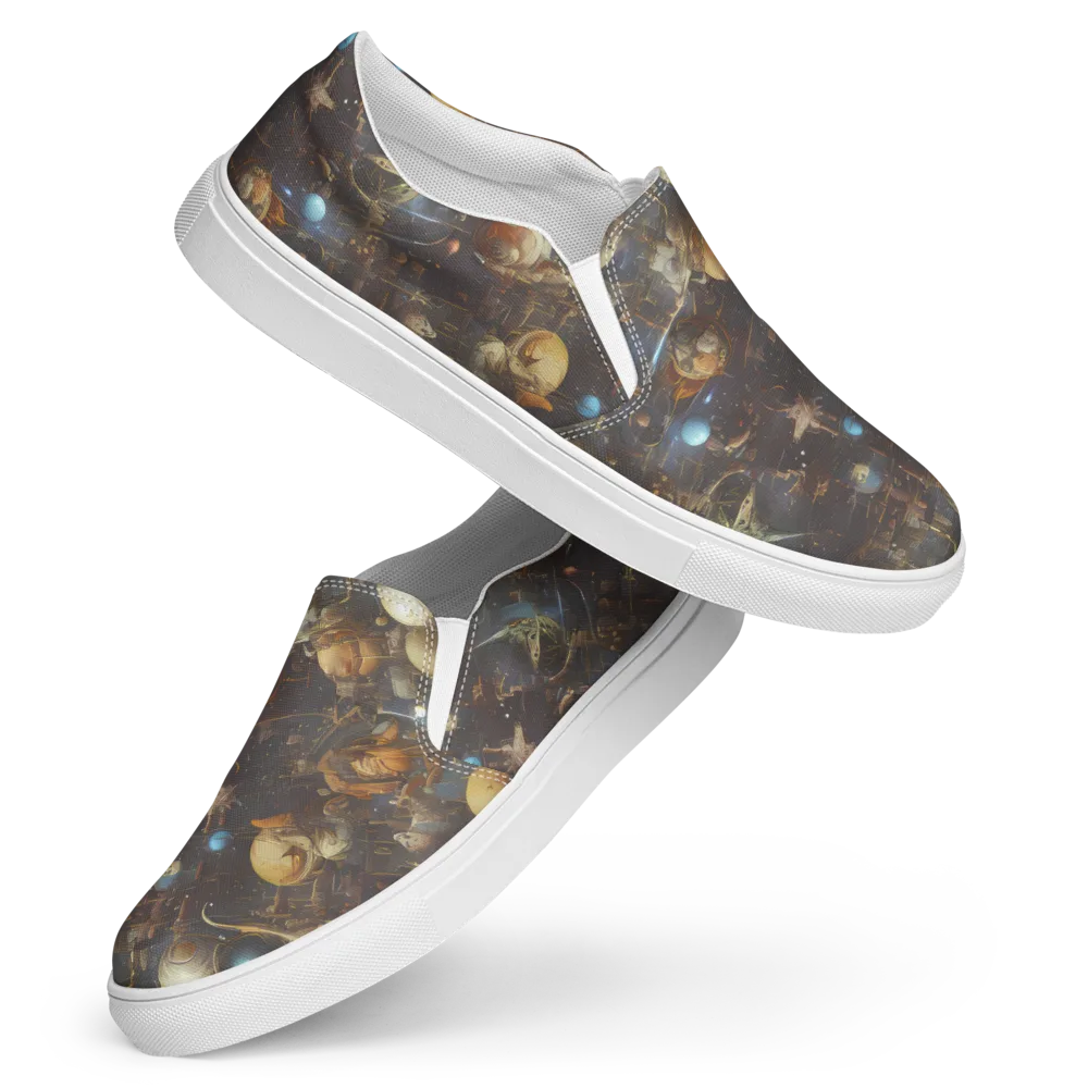Nebula Foundry on Women's Slip-On Canvas Shoes — Front