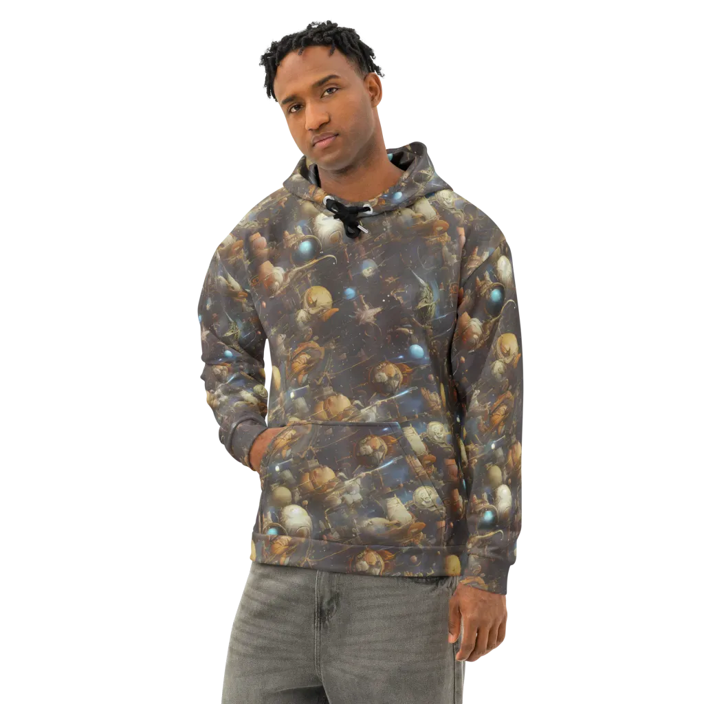 Nebula Foundry on Cotton Hoodie — Left Front